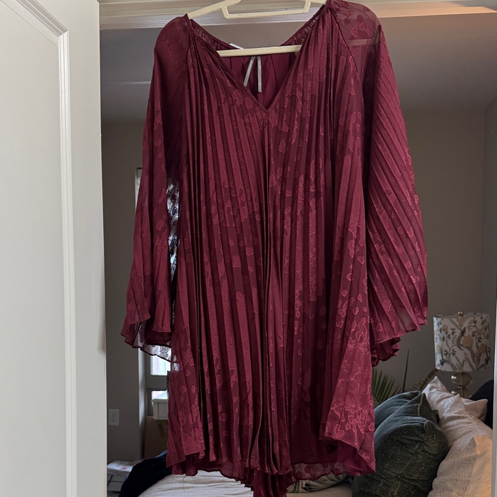 Anthropologie Zimmermann Burgundy Asymmetrical Dress